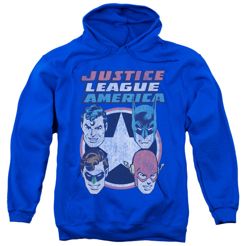 DC Comics 4 Stars Mens Hoodie Royal Blue