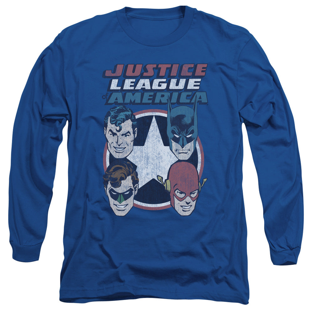 Dco 4 Stars Mens Long Sleeve Shirt Royal Blue