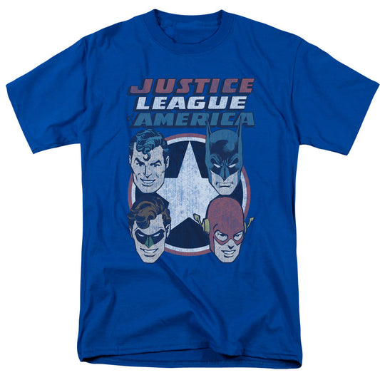 DC Comics 4 Stars Mens T Shirt Royal Blue
