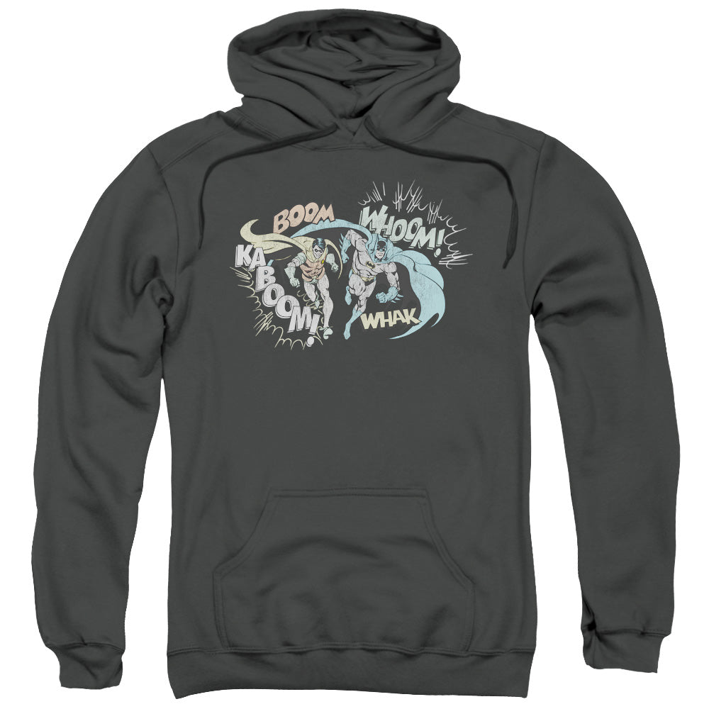 DC Comics Action Duo Mens Hoodie Charcoal