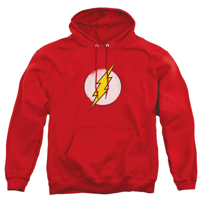 Dc Flash Rough Flash Logo Mens Hoodie Red