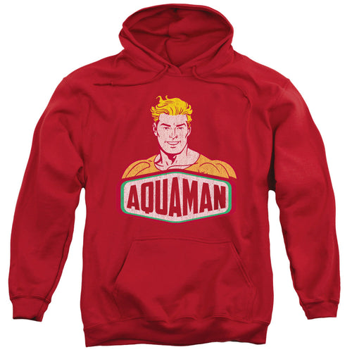 DC Comics Aquaman Sign Mens Hoodie Red