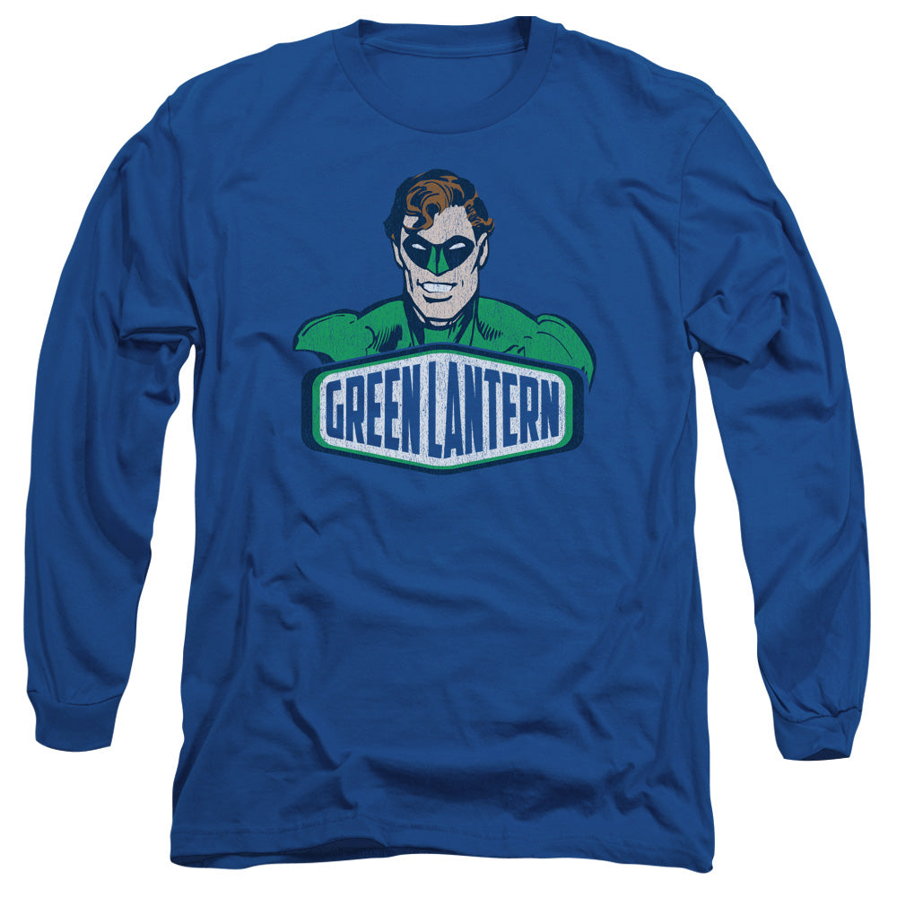 Dco Green Lantern Sign Mens Long Sleeve Shirt Royal Officially Licensed