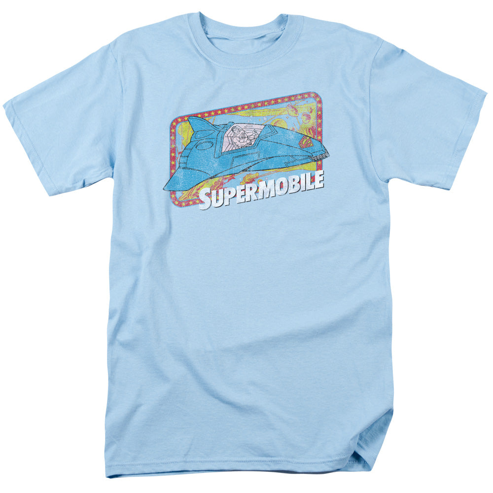 Dc Supermobile Mens T Shirt Light Blue