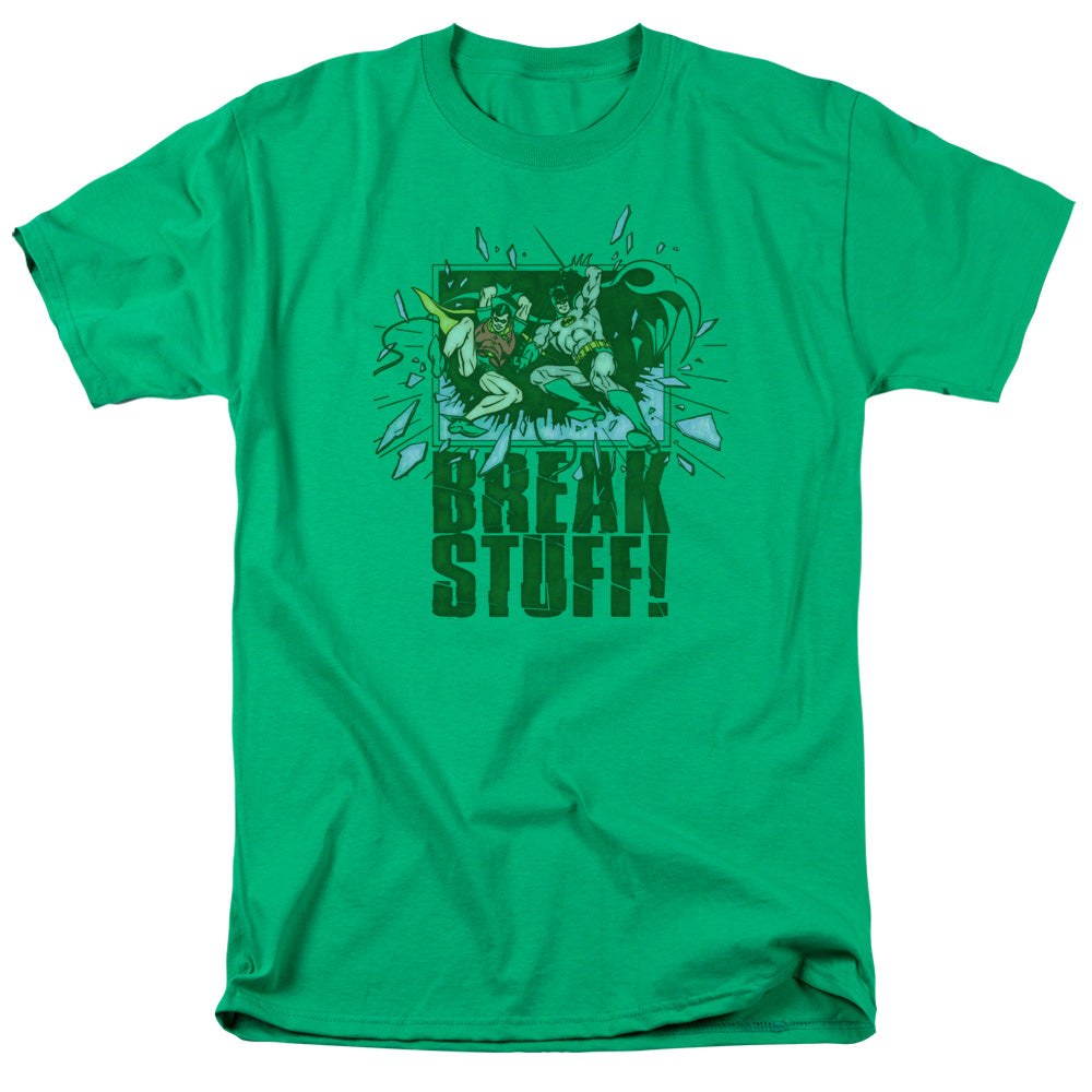 DC Comics Break Stuff Mens T Shirt Kelly Green