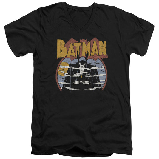 DC Comics Foggy Mens Slim Fit V Neck T Shirt Black