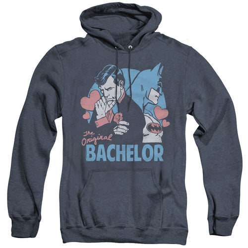 DC Comics Bachelor Heather Mens Hoodie Navy Blue