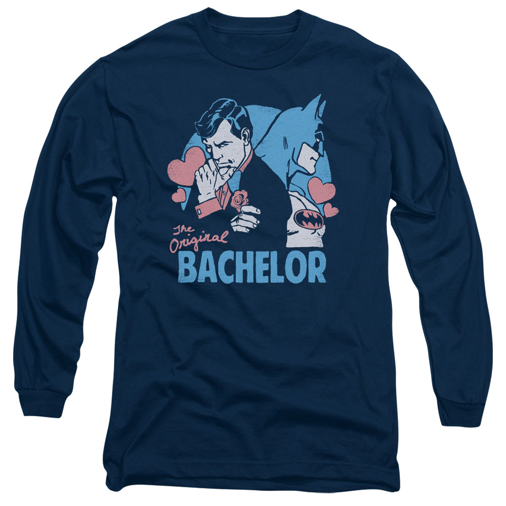 DC Comics Bachelor Mens Long Sleeve Shirt Navy Blue
