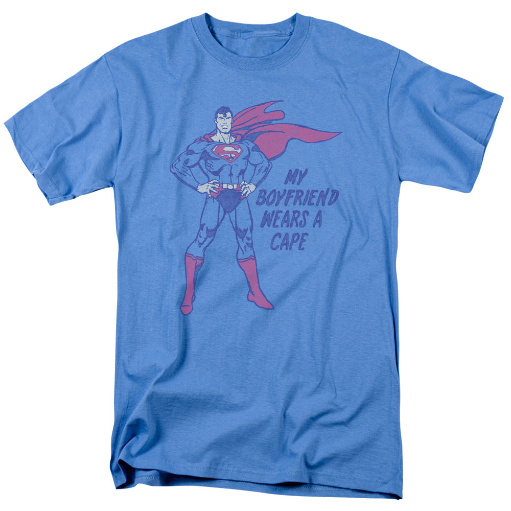Dc Wears A Cape Mens T Shirt Carolina Blue