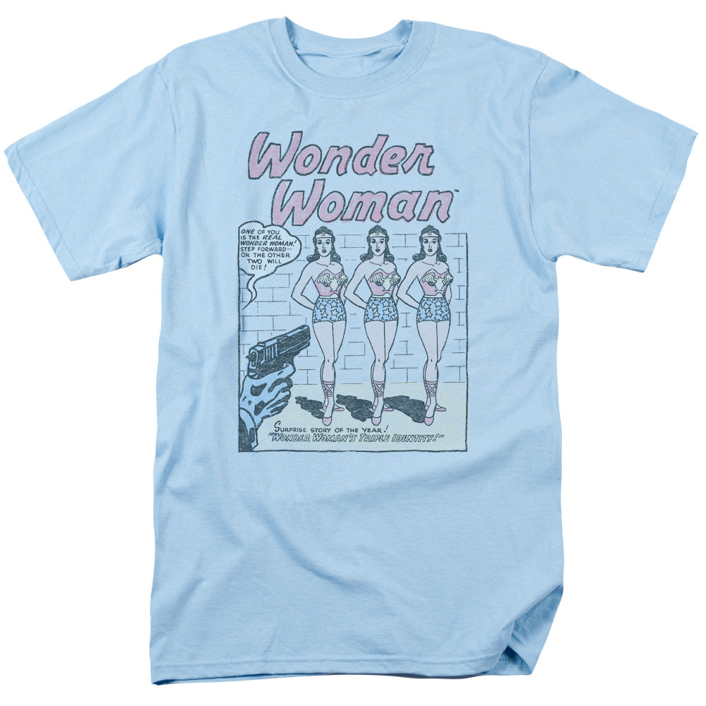 DC Comics Multiple Ww Mens T Shirt Light Blue