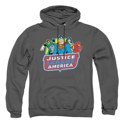 Dc 8 Bit League Mens Hoodie Charcoal