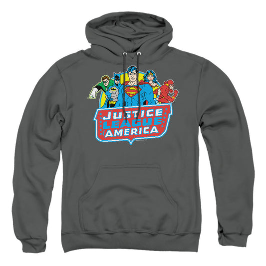 Dc 8 Bit League Mens Hoodie Charcoal