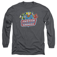 Load image into Gallery viewer, Dc 8 Bit League Mens Long Sleeve Shirt Charcoal Officially Licensed

