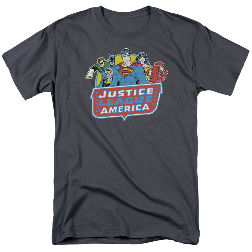 Dc 8 Bit League Mens T Shirt Charcoal