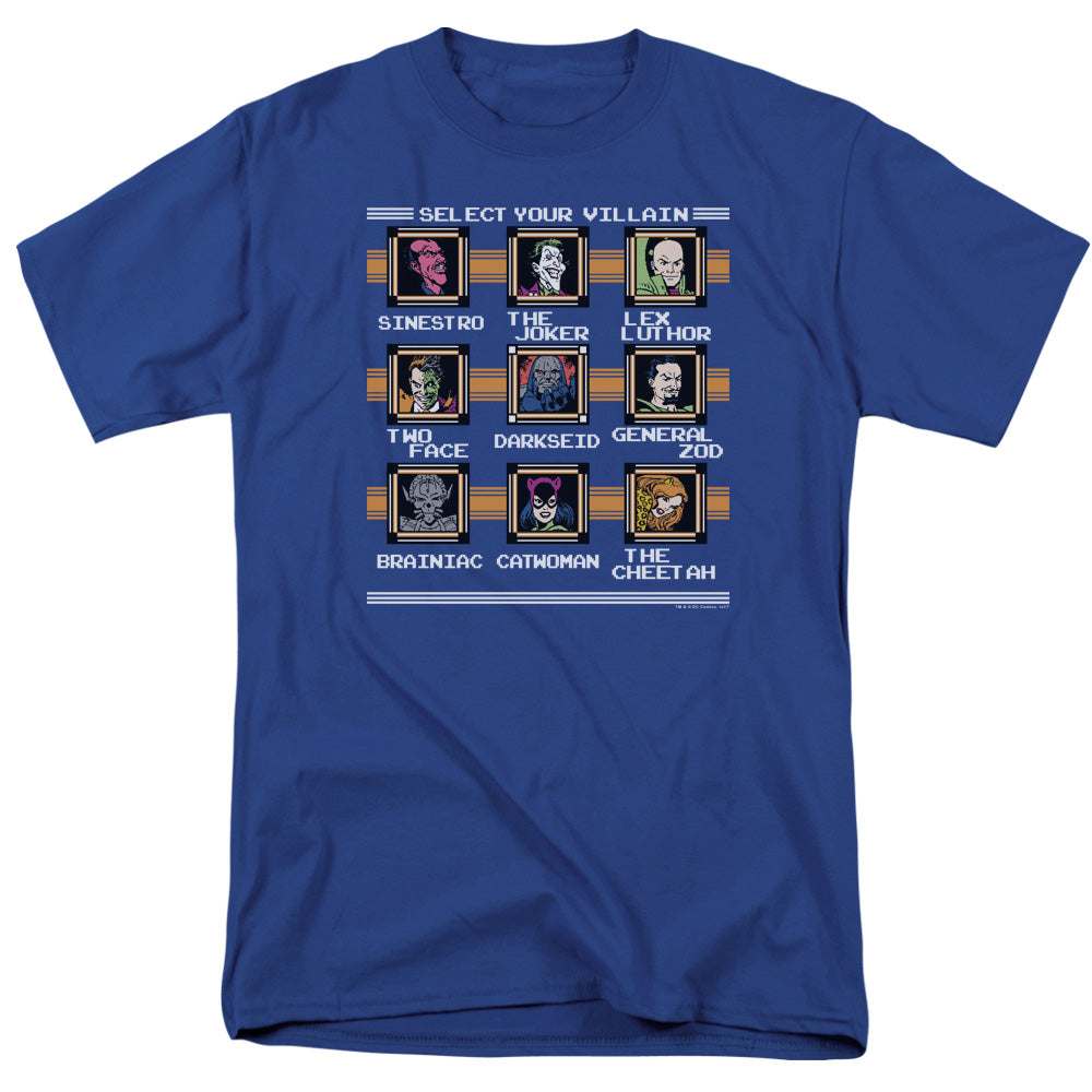 DC Comics Stage Select Mens T Shirt Royal Blue