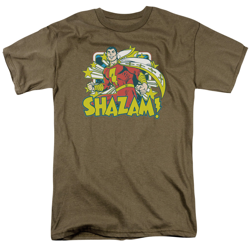 Dc Shazam Stars Mens T Shirt Safari Green