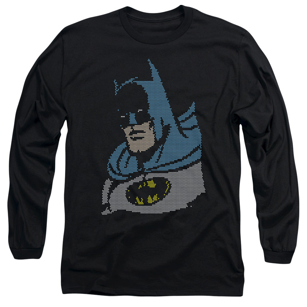 DC Comics Lite Brite Batman Mens Long Sleeve Shirt Black