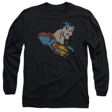 Load image into Gallery viewer, Dc Lite Brite Superman Mens Long Sleeve Shirt Black Officially Licensed
