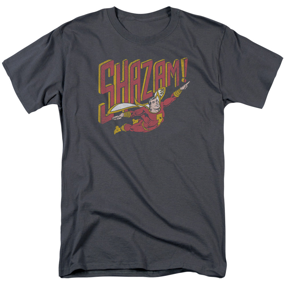 DC Comics Shazam!! Mens T Shirt Charcoal