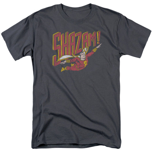 DC Comics Shazam!! Mens T Shirt Charcoal