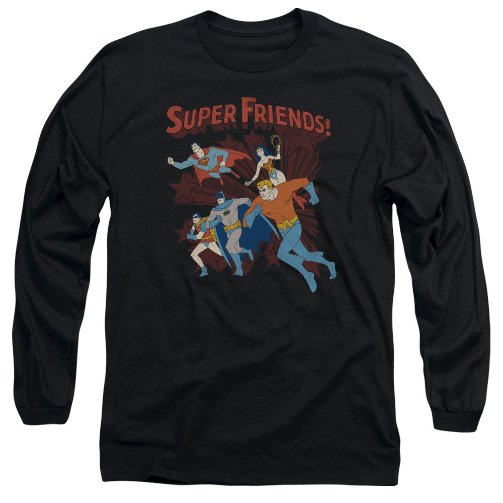 DC Comics Super Running Mens Long Sleeve Shirt Black
