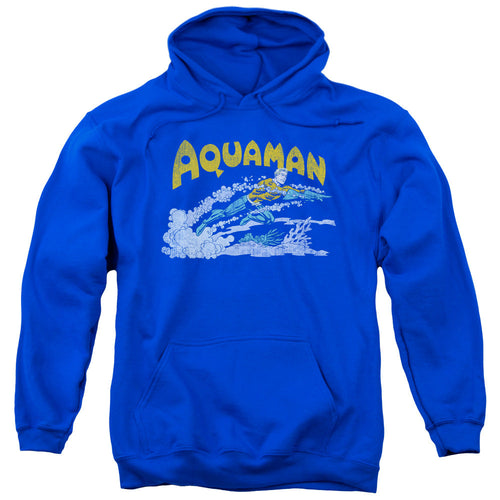 DC Comics Aqua Swim Mens Hoodie Royal Blue