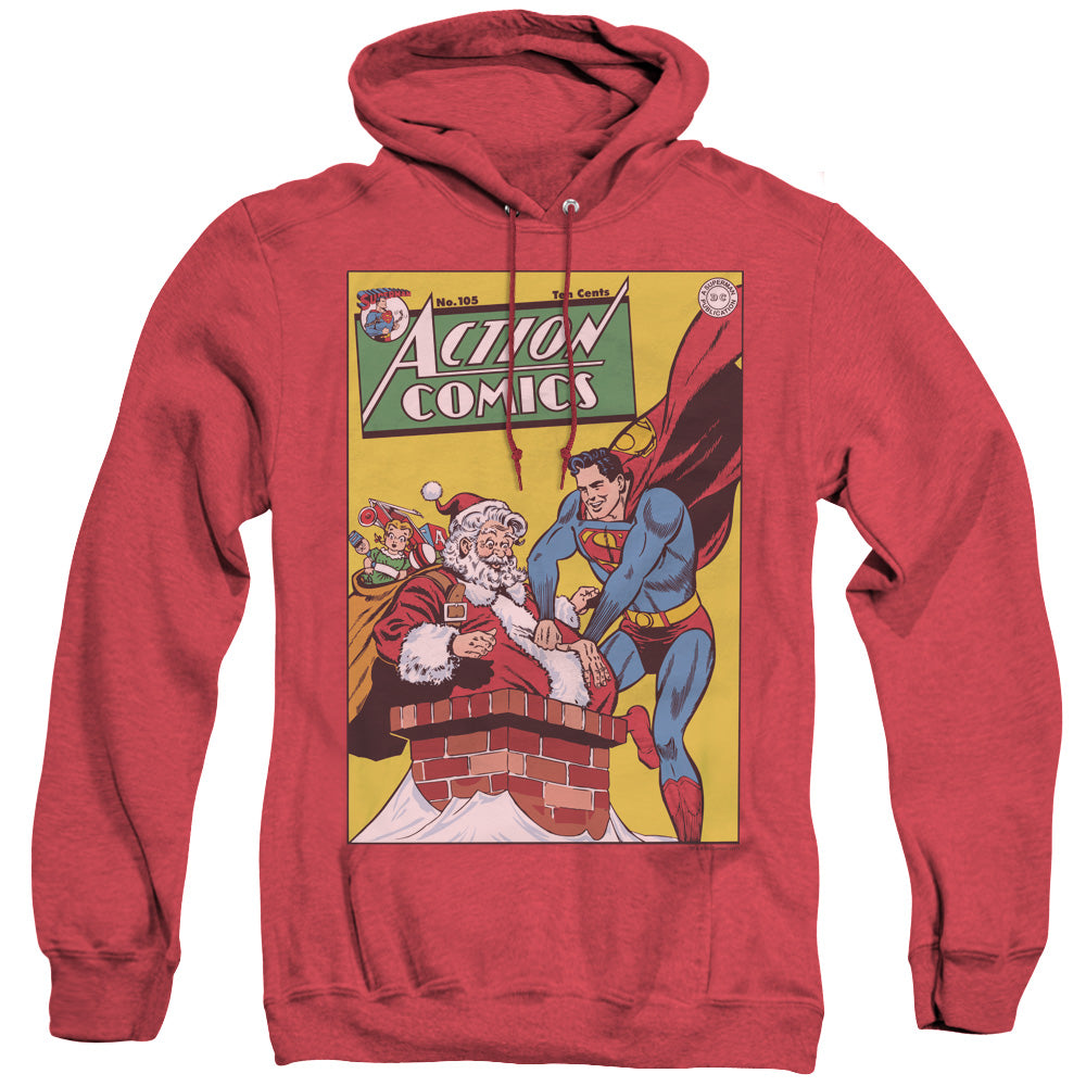 DC Comics Cover No. 105 Heather Mens Hoodie Red