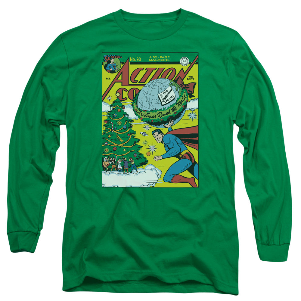DC Comics Cover No. 93 Mens Long Sleeve Shirt Kelly Green