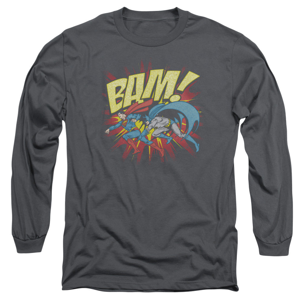 DC Comics Bam Mens Long Sleeve Shirt Charcoal