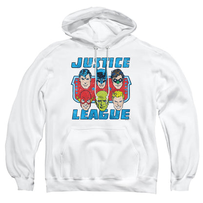 Dc Faces Of Justice Mens Hoodie White
