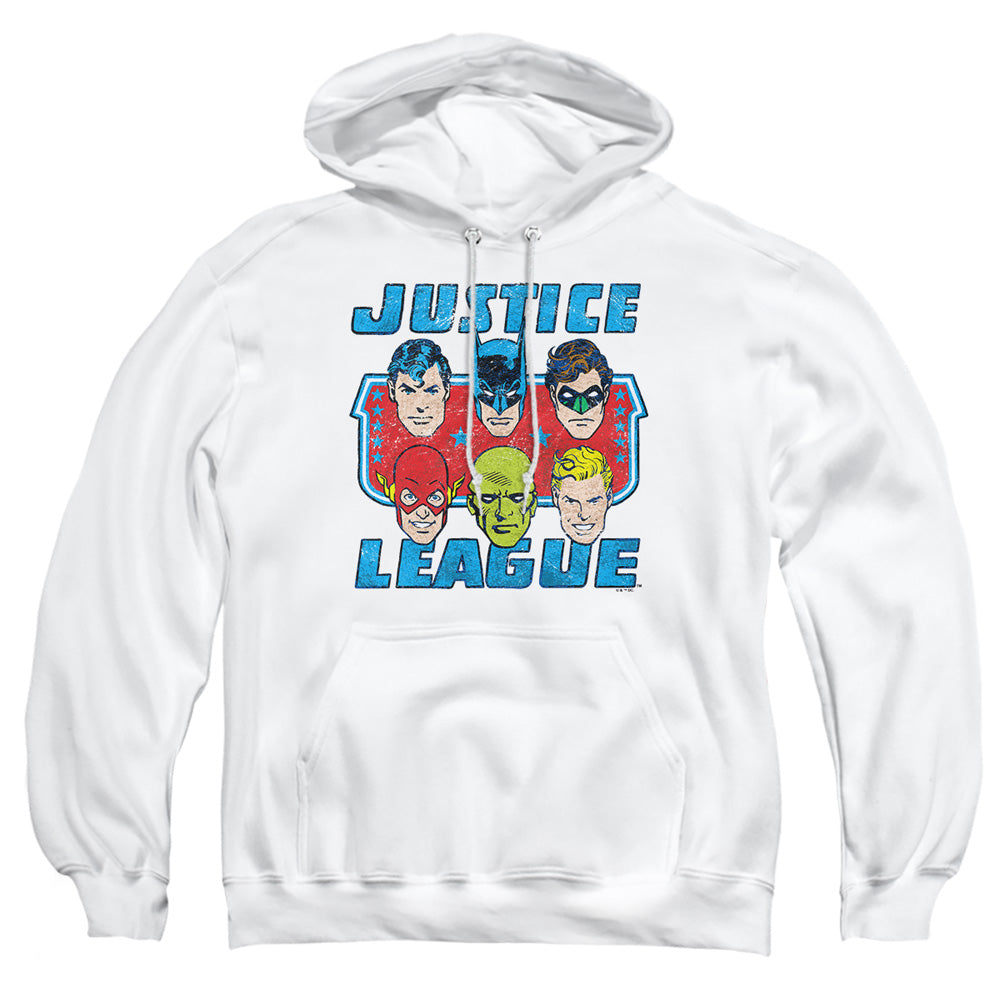 Dc Faces Of Justice Mens Hoodie White