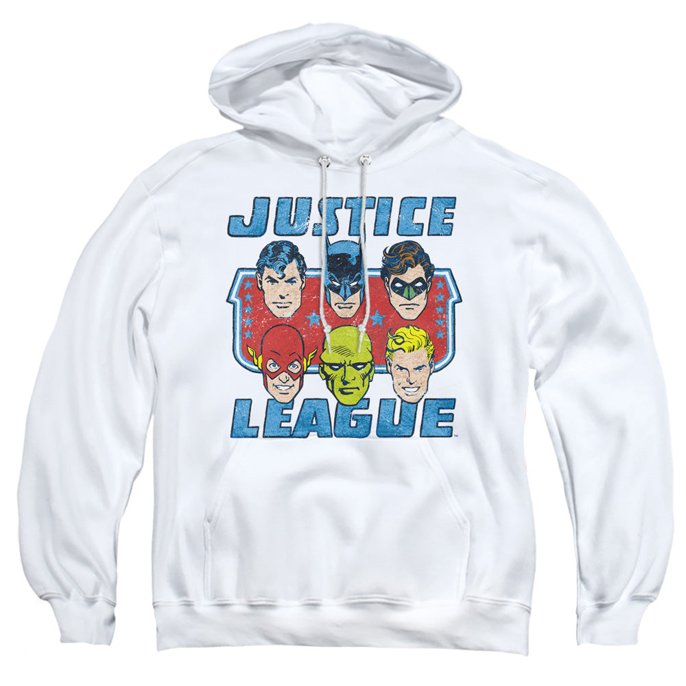 Dc Faces Of Justice Mens Hoodie White