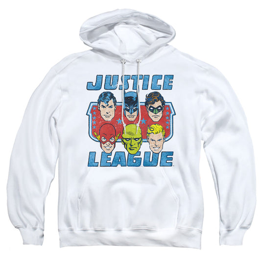 Dc Faces Of Justice Mens Hoodie White