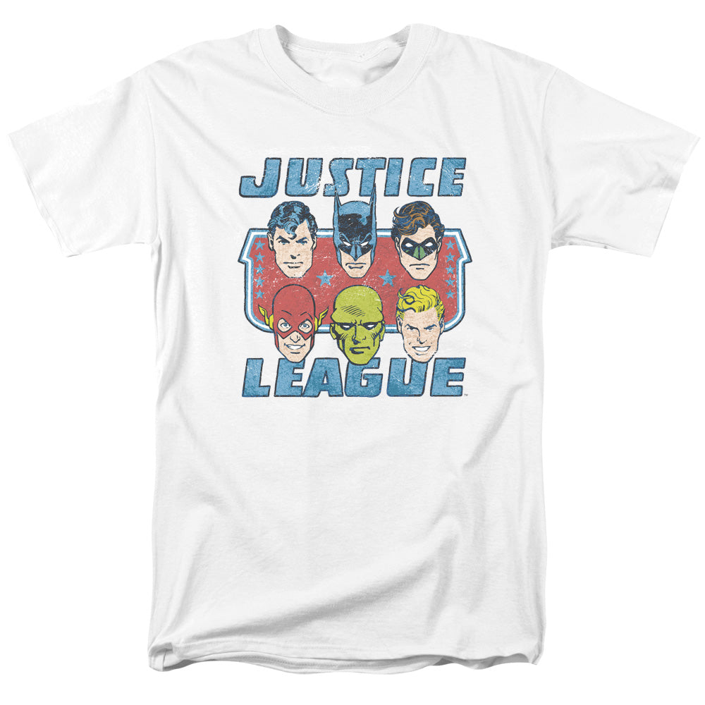 Dc Faces Of Justice Mens T Shirt White