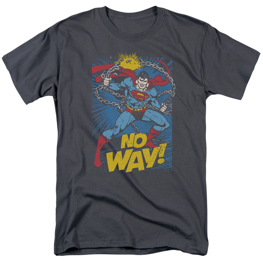 DC Comics No Way Mens T Shirt Charcoal