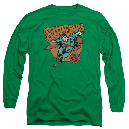 Dc Job For Me Mens Long Sleeve Shirt Kelly Green Officially Licensed