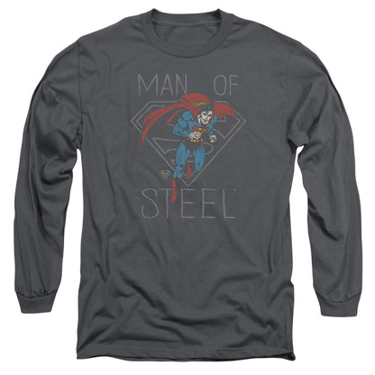 Dc Hardened Heart Mens Long Sleeve Shirt Charcoal Officially Licensed