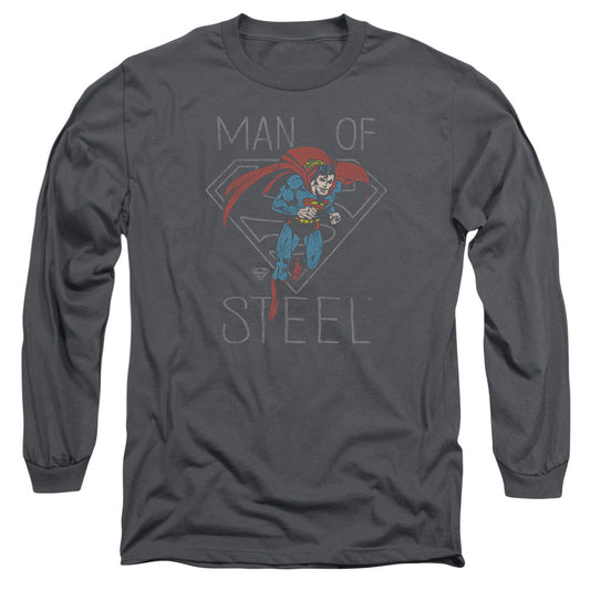 Dc Hardened Heart Mens Long Sleeve Shirt Charcoal Officially Licensed