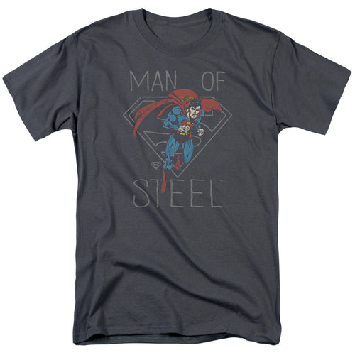 DC Comics Hardened Heart Mens T Shirt Charcoal