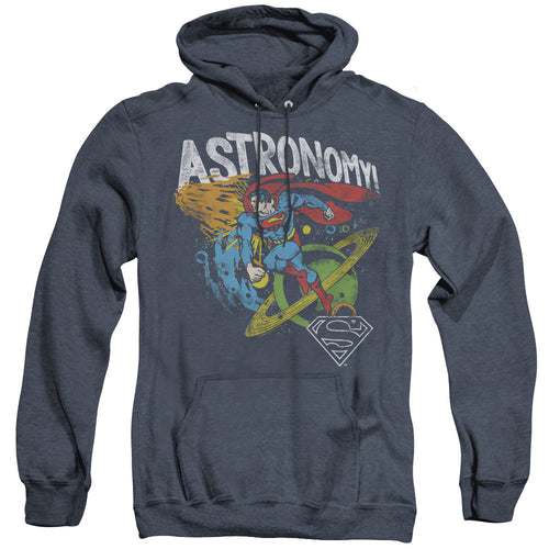DC Comics Astronomy Heather Mens Hoodie Navy Blue