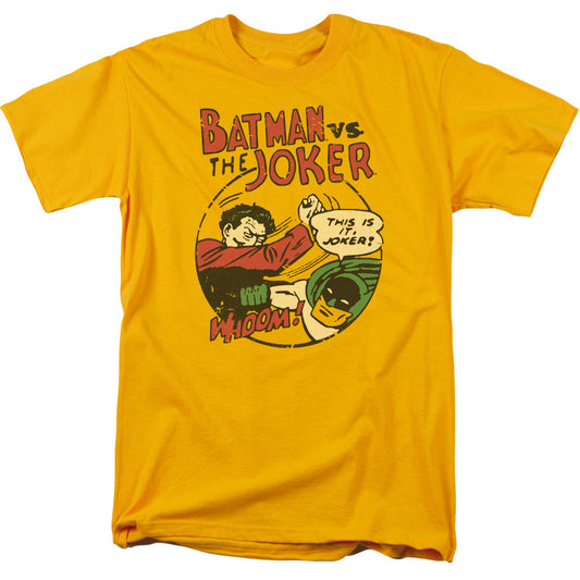 DC Comics Grudge Match Mens T Shirt Gold