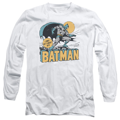 DC Comics Night Off Mens Long Sleeve Shirt White