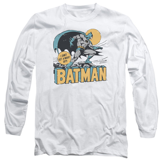 Dc Night Off Mens Long Sleeve Shirt White Officially Licensed