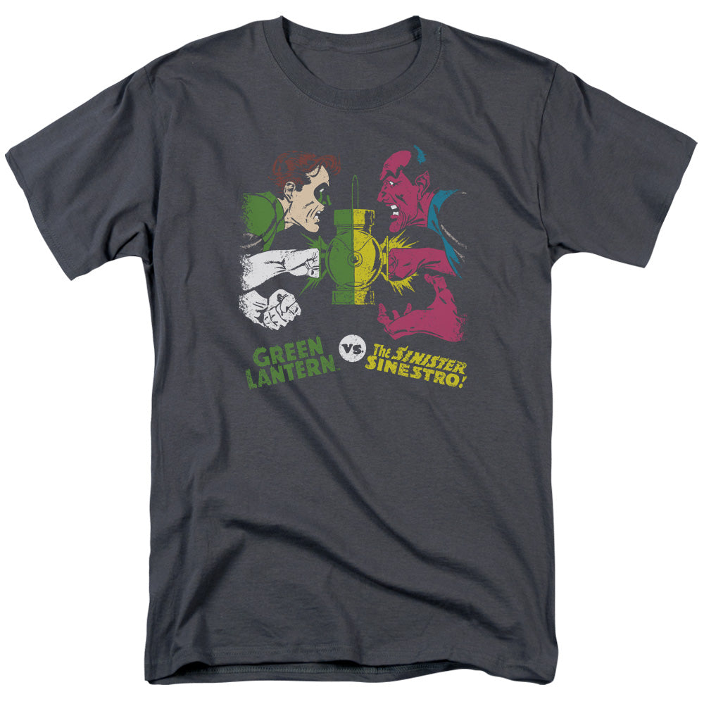 DC Comics Green Lantern Vs Sinestro Mens T Shirt Charcoal
