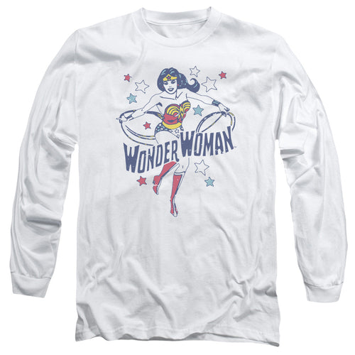 DC Comics Wonder Stars Mens Long Sleeve Shirt White