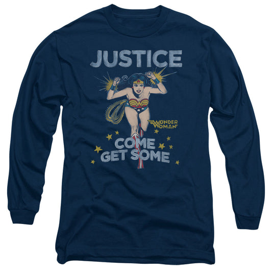 DC Comics Get Some Mens Long Sleeve Shirt Navy Blue