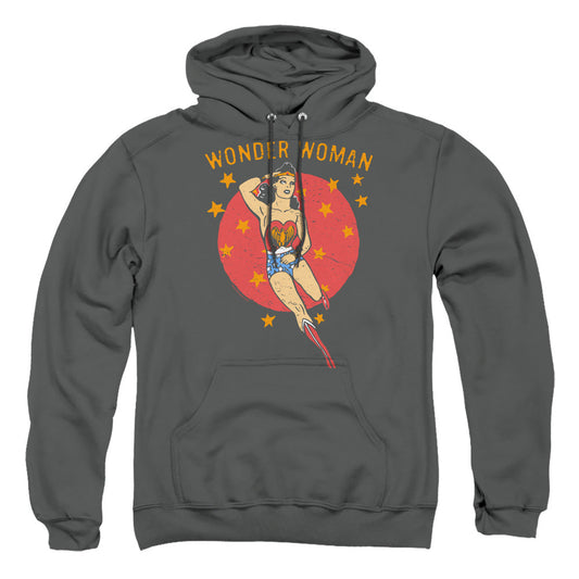 Dc Wonder Circle Mens Hoodie Charcoal