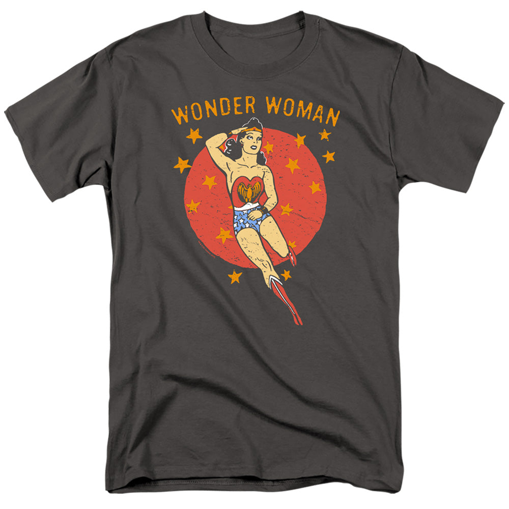 Dc Wonder Circle Mens T Shirt Charcoal