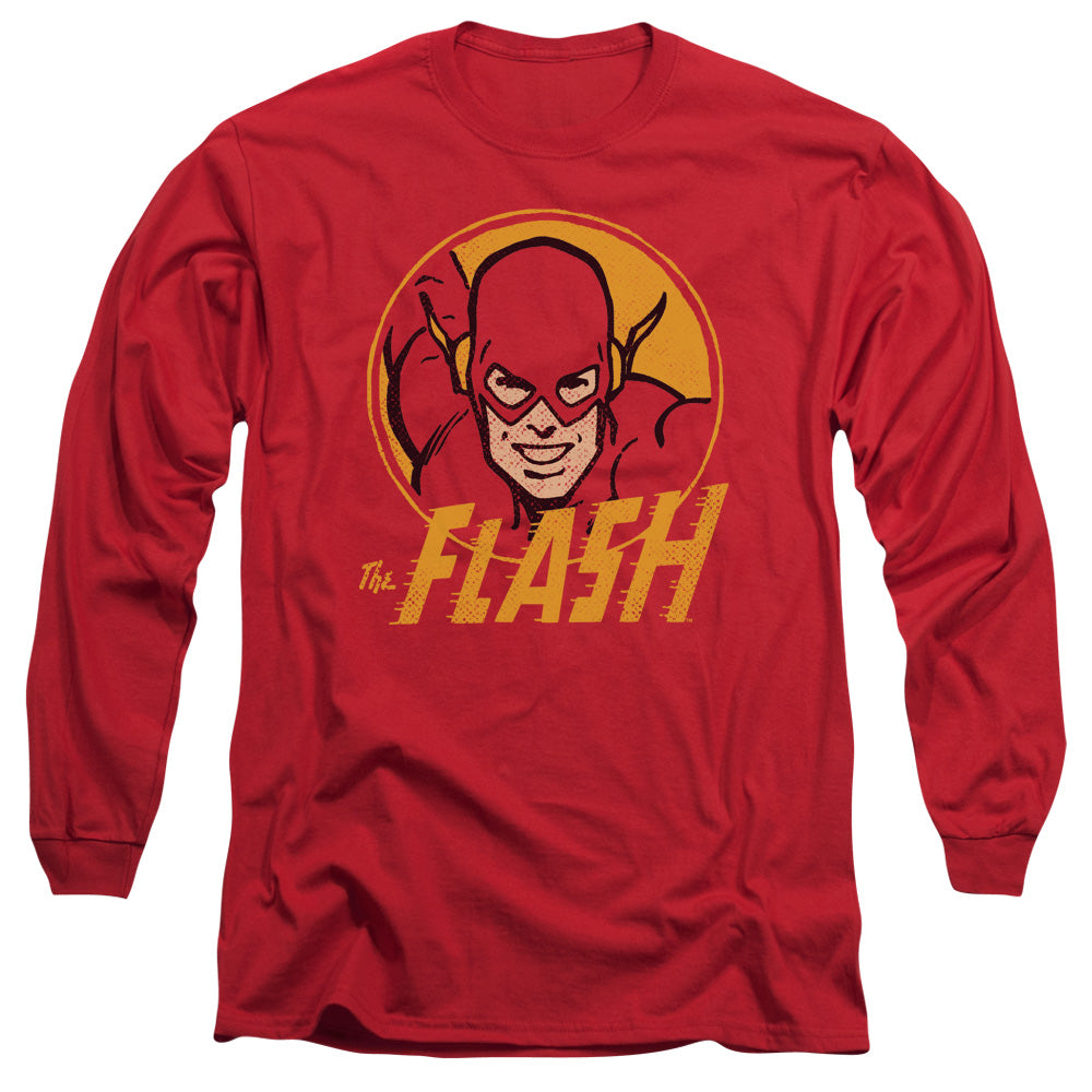 Dc Flash Flash Circle Mens Long Sleeve Shirt Red Officially Licensed