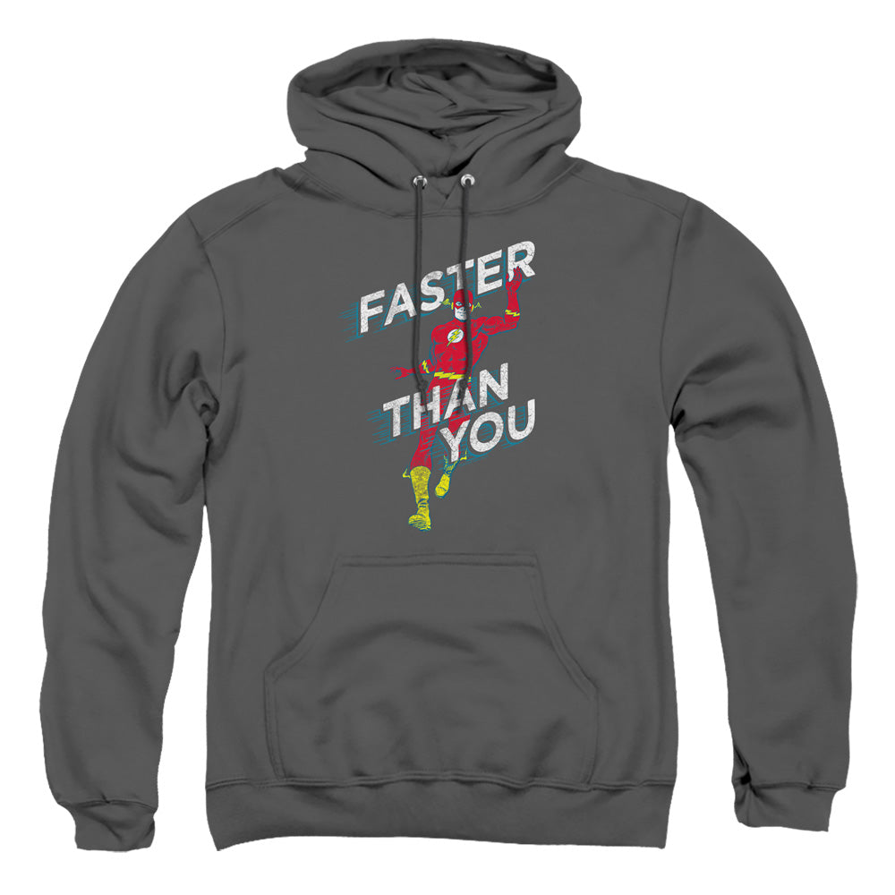Dc Flash Faster Than You Mens Hoodie Charcoal